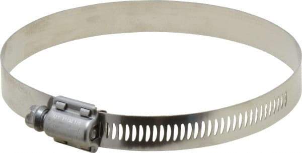 IDEAL TRIDON - SAE Size 60, 3-5/16 to 4-1/4" Diam, Stainless Steel MS Series MIL-Spec Worm Drive Clamp - 1/2" Wide, Material Grade 300 SERIES, Series MS Mil Spec - Eagle Tool & Supply