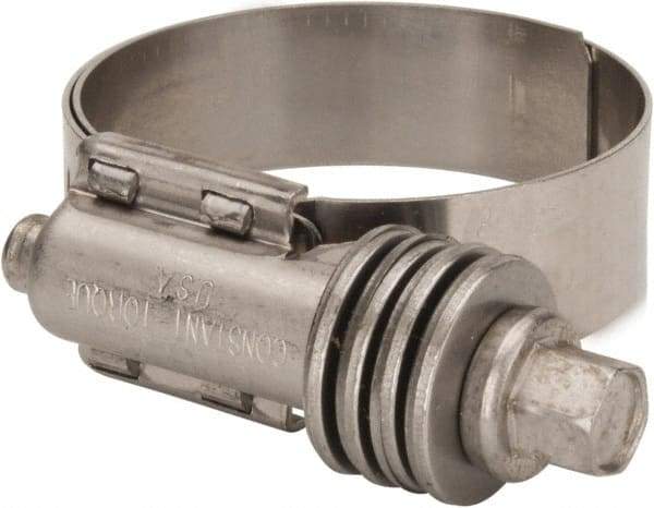 IDEAL TRIDON - Stainless Steel Auto-Adjustable Worm Drive Clamp - 1/2" Wide x 1/2" Thick, 13/16" Hose, 13/16 to 1-3/4" Diam - Eagle Tool & Supply