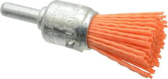 Dico - 3/4" Brush Diam, End Brush - Medium Grade, 1/4" Diam Shank - Eagle Tool & Supply