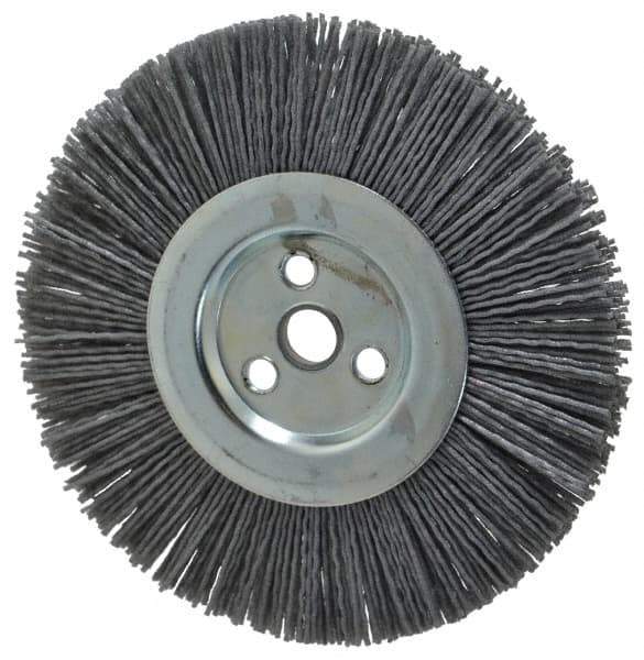 Dico - 6" OD, 5/8" Arbor Hole, Crimped Nylon Wheel Brush - 3/8" Face Width - Eagle Tool & Supply