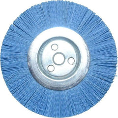 Dico - 6" OD, 5/8" Arbor Hole, Crimped Nylon Wheel Brush - 3/8" Face Width - Eagle Tool & Supply