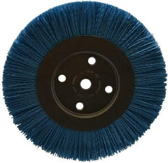 Dico - 8" OD, 5/8" Arbor Hole, Crimped Nylon Wheel Brush - 3/8" Face Width - Eagle Tool & Supply