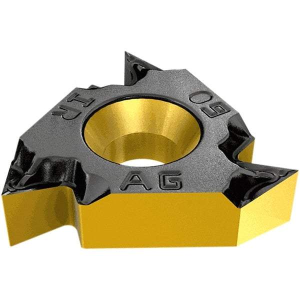 Iscar - 16ERM External Right Hand 14-8 Partial Profile 55° Laydown Threading Insert - Grade IC808, TiAlN Coated Carbide, 9.53mm Inscribed Circle - Eagle Tool & Supply