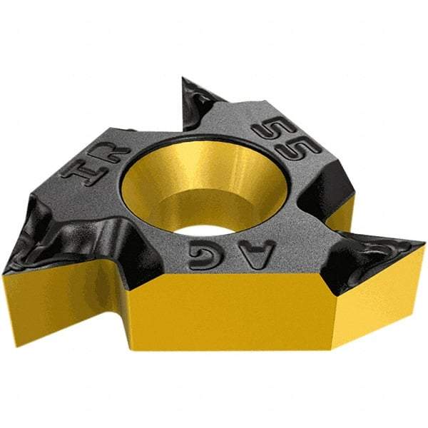 Iscar - 16IR Internal Right Hand 11.5 NPTF Laydown Threading Insert - Grade IC908, TiAlN Coated Carbide, 9.53mm Inscribed Circle - Eagle Tool & Supply