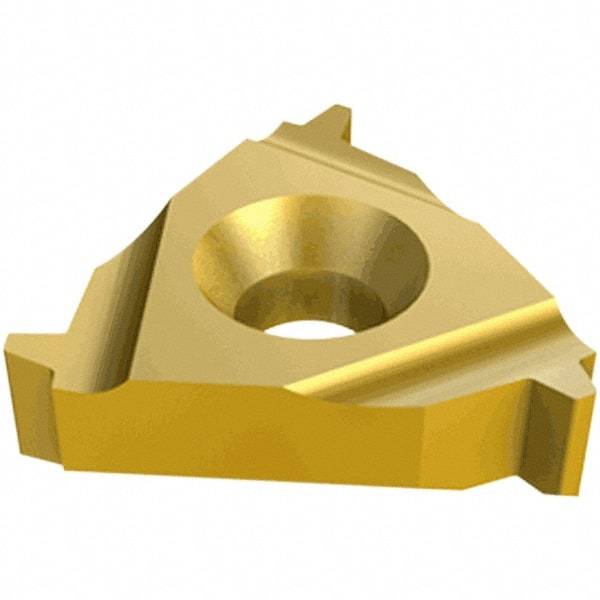 Iscar - 27IL Internal Left Hand 4.5-4 Partial Profile 60° Laydown Threading Insert - Grade IC50M, Uncoated Coated Carbide, 15.88mm Inscribed Circle - Eagle Tool & Supply