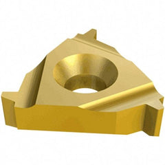 Iscar - 27IL Internal Left Hand 4.5-4 Partial Profile 60° Laydown Threading Insert - Grade IC50M, Uncoated Coated Carbide, 15.88mm Inscribed Circle - Eagle Tool & Supply