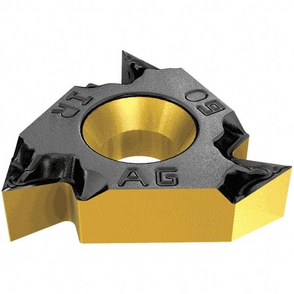 Iscar - 16IL Internal Left Hand 48-16 Partial Profile 60° Laydown Threading Insert - Grade IC908, TiAlN Coated Carbide, 9.53mm Inscribed Circle - Eagle Tool & Supply