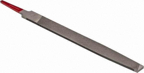 Simonds File - 6" Long, Smooth Cut, Flat American-Pattern File - Double Cut, Tang - Eagle Tool & Supply