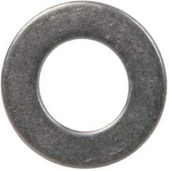Made in USA - 1/4" Screw, Grade 300 Stainless Steel Standard Flat Washer - 0.255" ID x 0.468" OD, 0.032" Thick, Passivated Finish, Meets Military Specifications - Eagle Tool & Supply
