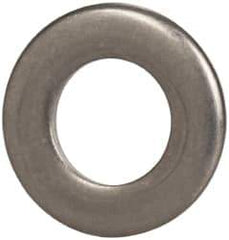 Made in USA - 1/4" Screw, Grade 300 Stainless Steel Standard Flat Washer - 0.255" ID x 0.468" OD, 0.063" Thick, Passivated Finish, Meets Military Specifications - Eagle Tool & Supply