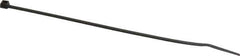 Made in USA - 6-3/16" Long Black Nylon Standard Cable Tie - 18 Lb Tensile Strength, 1.07mm Thick, 38.1mm Max Bundle Diam - Eagle Tool & Supply