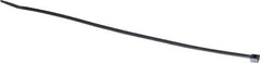 Made in USA - 8-7/8" Long Black Nylon Standard Cable Tie - 40 Lb Tensile Strength, 1.24mm Thick, 60.33mm Max Bundle Diam - Eagle Tool & Supply