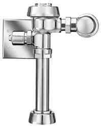 Sloan Valve Co. - 1-1/2" Spud Coupling, 3/4" Pipe, Closet Automatic Flush Valve - Handle Opening, 1.6 Gal per Flush, Metal Cover, Powered by Electrical Line with 24 Volt Step Down Transformer - Eagle Tool & Supply