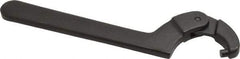 Proto - 1-1/4" to 3" Capacity, Black Oxide Finish, Adjustable Pin Spanner Wrench - 8-1/8" OAL, 7/32" Hook Pin Height - Eagle Tool & Supply