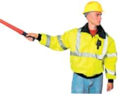 OccuNomix - Size S General Purpose & High Visibility Jacket - Yellow, Polyester, Zipper, Snaps Closure, 35 to 37" Chest - Eagle Tool & Supply