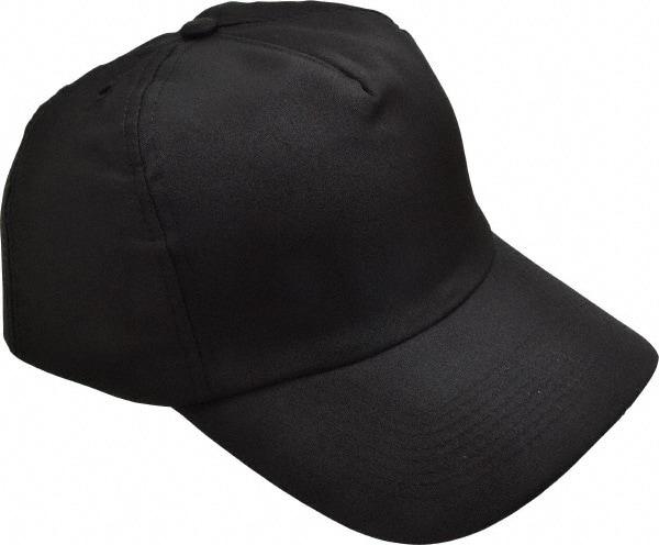 OccuNomix - Poly/Cotton over Polyethylene Insert Baseball Cap with Bump Cap Insert - Black - Eagle Tool & Supply