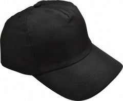OccuNomix - Poly/Cotton over Polyethylene Insert Baseball Cap with Bump Cap Insert - Black - Eagle Tool & Supply