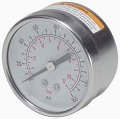Parker - Stainless Steel FRL Pressure Gauge - Use with PB11/PR10 - Eagle Tool & Supply