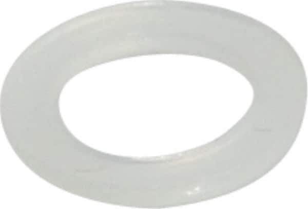 Made in USA - #12 Screw, Grade 6/6 Nylon Standard Flat Washer - 1/4" ID x 3/8" OD, 0.031" Thick, Plain Finish - Eagle Tool & Supply