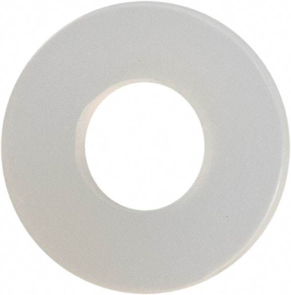 Made in USA - #4 Screw, Grade 6/6 Nylon Standard Flat Washer - 0.12" ID x 0.28" OD, 0.031" Thick, Plain Finish - Eagle Tool & Supply