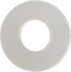 Made in USA - #4 Screw, Grade 6/6 Nylon Standard Flat Washer - 0.12" ID x 0.28" OD, 0.031" Thick, Plain Finish - Eagle Tool & Supply