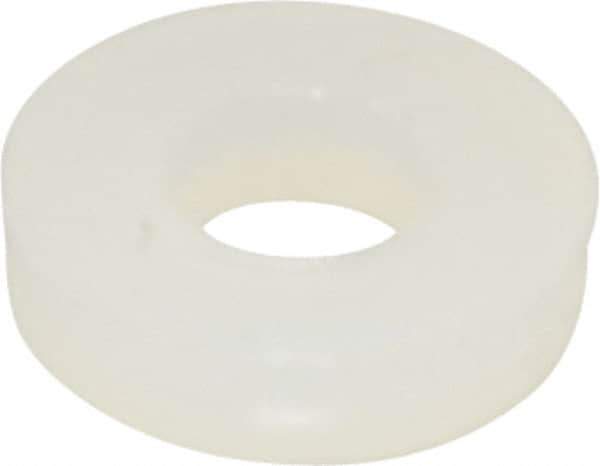 Made in USA - #5 Screw, Grade 6/6 Nylon Standard Flat Washer - 0.13" ID x 0.285" OD, 0.062" Thick, Plain Finish - Eagle Tool & Supply