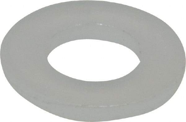 Made in USA - #6 Screw, Grade 6/6 Nylon Standard Flat Washer - 0.156" ID x 0.312" OD, 0.031" Thick, Plain Finish - Eagle Tool & Supply