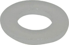 Made in USA - #6 Screw, Grade 6/6 Nylon Standard Flat Washer - 0.156" ID x 0.312" OD, 0.031" Thick, Plain Finish - Eagle Tool & Supply