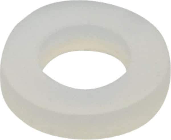 Made in USA - #6 Screw, Grade 6/6 Nylon Standard Flat Washer - 0.162" ID x 0.312" OD, 0.062" Thick, Plain Finish - Eagle Tool & Supply