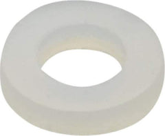 Made in USA - #6 Screw, Grade 6/6 Nylon Standard Flat Washer - 0.162" ID x 0.312" OD, 0.062" Thick, Plain Finish - Eagle Tool & Supply