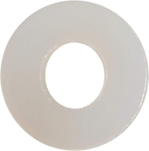 Made in USA - #8 Screw, Grade 6/6 Nylon Standard Flat Washer - 0.177" ID x 0.408" OD, 0.062" Thick, Plain Finish - Eagle Tool & Supply