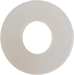 Made in USA - #8 Screw, Grade 6/6 Nylon Standard Flat Washer - 0.177" ID x 0.408" OD, 0.062" Thick, Plain Finish - Eagle Tool & Supply