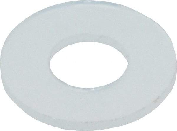 Made in USA - #8 Screw, Grade 6/6 Nylon Standard Flat Washer - 0.193" ID x 0.437" OD, 0.031" Thick, Plain Finish - Eagle Tool & Supply