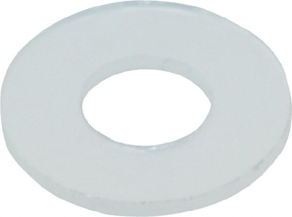 4″ Screw Standard Flat Washer: Nylon, Uncoated 0.12″ ID, 1/4″ OD, 0.013″ Thick