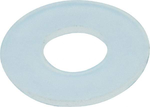 Made in USA - #10 Screw, Grade 6/6 Nylon Standard Flat Washer - 0.2" ID x 0.45" OD, 0.031" Thick, Plain Finish - Eagle Tool & Supply