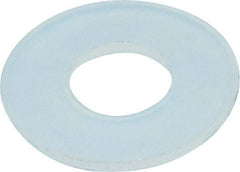 Made in USA - #10 Screw, Grade 6/6 Nylon Standard Flat Washer - 0.2" ID x 0.45" OD, 0.031" Thick, Plain Finish - Eagle Tool & Supply