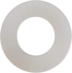 Made in USA - #12 Screw, Grade 6/6 Nylon Standard Flat Washer - 0.24" ID x 0.465" OD, 0.015" Thick, Plain Finish - Eagle Tool & Supply