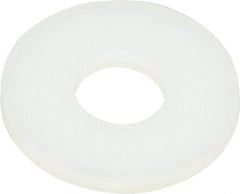 Made in USA - 1/4" Screw, Grade 6/6 Nylon Standard Flat Washer - 0.26" ID x 0.687" OD, 0.062" Thick, Plain Finish - Eagle Tool & Supply
