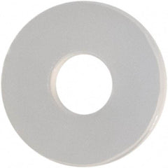Made in USA - #0 Screw, Grade 6/6 Nylon Standard Flat Washer - 0.068" ID x 0.188" OD, 0.025" Thick, Plain Finish - Eagle Tool & Supply