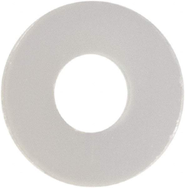 Made in USA - #1 Screw, Grade 6/6 Nylon Standard Flat Washer - 0.084" ID x 0.219" OD, 0.025" Thick, Plain Finish - Eagle Tool & Supply