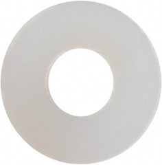 Made in USA - #2 Screw, Grade 6/6 Nylon Standard Flat Washer - 0.094" ID x 1/4" OD, 0.031" Thick, Plain Finish - Eagle Tool & Supply