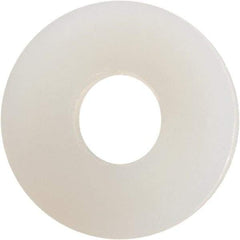 Made in USA - #5 Screw, Grade 6/6 Nylon Standard Flat Washer - 0.141" ID x 0.406" OD, 0.04" Thick, Plain Finish - Eagle Tool & Supply
