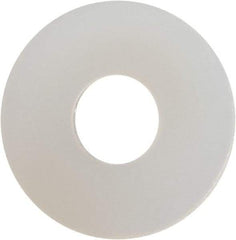 Made in USA - #6 Screw, Grade 6/6 Nylon Standard Flat Washer - 0.156" ID x 0.438" OD, 0.04" Thick, Plain Finish - Eagle Tool & Supply