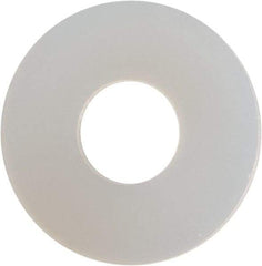 Made in USA - #8 Screw, Grade 6/6 Nylon Standard Flat Washer - 0.188" ID x 1/2" OD, 0.04" Thick, Plain Finish - Eagle Tool & Supply