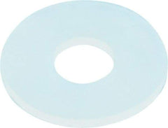 Made in USA - #10 Screw, Grade 6/6 Nylon Standard Flat Washer - 0.203" ID x 0.562" OD, 0.04" Thick, Plain Finish - Eagle Tool & Supply