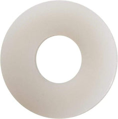 Made in USA - #12 Screw, Grade 6/6 Nylon Standard Flat Washer - 0.234" ID x 5/8" OD, 0.062" Thick, Plain Finish - Eagle Tool & Supply