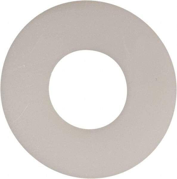 Made in USA - 7/16" Screw, Grade 6/6 Nylon Standard Flat Washer - 0.469" ID x 1-1/8" OD, 0.062" Thick, Plain Finish - Eagle Tool & Supply