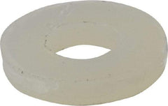 Made in USA - #8 Screw, Grade 6/6 Nylon Standard Flat Washer - 0.173" ID x 3/8" OD, 0.062" Thick, Plain Finish - Eagle Tool & Supply