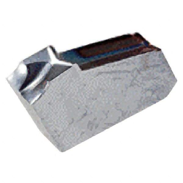 Iscar - GFR JS IC328 Grade, 0.0787" Cutting Width, Carbide Cutoff Insert - 15° Right Hand Lead Angle, 0.0008" Cnr Rad, TiN/TiCN Coated, Single End - Eagle Tool & Supply