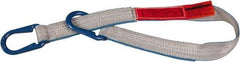 Lift-All - 6' Long x 2" Wide, 3,200 Lb Vertical Capacity, 1 Ply, Nylon Web Sling - 2,500 Lb Choker Capacity, Gray - Eagle Tool & Supply